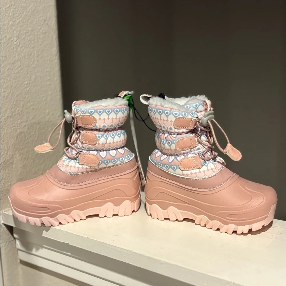 Member's Mark Girl's Pull On Insulated Snow Rain Winter Boots Kids Size 9/10